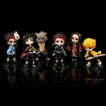 6 tk/komplekt Nuku koogikaunistus Demon Slayer Kimetsu no Yaiba Tegevuskujud M&auml;nguasjad Anime PVC Kujuke M&auml;nguasi
