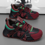 Meeste suuruses kerged vabaaja isaduse jooksukingad - Trendikad, mugavad ja sportliku nahast disainiga 44