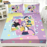 3 tk K-Pop Deemonik&uuml;ttide Prindiga Servadeta Voodilina Komplekt Mitmes Suuruses Pehme Voodikate Magamistoa Voodipesu Kaunistus Masinpestav 100x191