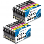 Cartouches d'encre compatibles - EDILIQ - 405XL - Lot de 10 - Rendement &eacute;lev&eacute; - Multi-couleurs