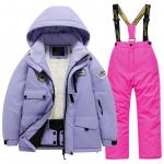 Laste talvine suusakost&uuml;&uuml;m: Fliisvoodriga, veekindlad, tuulekindlad, &uuml;hes t&uuml;kis suusap&uuml;ksid poistele ja t&uuml;drukutele Size 14