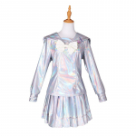 M&auml;ng Needy Girl Overdose Kangel Cosplay Kost&uuml;&uuml;m Lolita T&uuml;drukud Ilus Laser Jk Meremehe &Uuml;likond Koolivorm Halloweeni Kost&uuml;&uuml;m XL 55-60kg punane