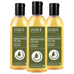Jiva Medicated Til Oil 120 ml Pakk 3 tk Ayurveda ravimtaimede massaaži&otilde;li liigeste, lihaste ja keha hooldamiseks