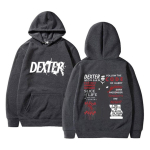 TV Play Dexter Morgan Huppar Mehed Naised Vintage Populaarne Huppar Meeste Mood Vabaaja Puuvill Puuvillane Huppariga Spordir&otilde;ivad 3XL gray