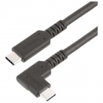 StarTech.Com C&acirc;ble USB-C Robuste &agrave; Angle Droit de 1m, USB 3.2 Gen 2 (10 Gbps), Cordon de Transfert de Donn&eacute;es USB-C &agrave; C Complet - Mo