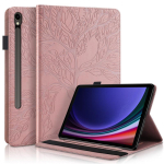 Kaitse&uuml;mbris Samsung Tab S11 Ultra 14,6 S10 FE Plus jaoks &Uuml;mbris 13,1-tollise reljeefse puumotiiviga Rahakott-alus Galaxy Tab S10 FE Plus jaoks Kate SM-X620 X626B Tab S11 Ultra 14.6 gray