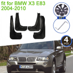 BMW X3 E83 jaoks 2004 2005 2006 2007 2008 2009 2010 Muda uuendamine Pritsmevastased porikaitsed eesmised tagarattad Poritiibade porilappide tarvikud