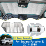 Aknavisiir Subaru Forester SJ MK4 2014 2015 2016 2017 2018 esiklaasid p&auml;ikesekindlad kardinad p&auml;ikesevari ees p&auml;ikesevarjud Rear Widow 4pcs