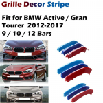 Neeru esiv&otilde;re kleebise ribad v&otilde;re katteklambri trimmimine sobib BMW 2-seeria F45 F46 2012-2017 9 10 12 liistud dekoratiivsele Grille Clip 10bars