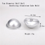 7cm 8cm 9cm L&auml;bim&otilde;&otilde;t Poolkera Kuju Alumiinium Metall Kookivorm Aurutatud Mini Saiakesed Mousse Vorm DIY K&uuml;psetusvahendid