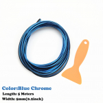 5M Car styling Decoration Chrome Strip For Citroen DS-series C-Quatre C-Triomphe Picasso C1 C2 C3 C4 C4L C5 Xsara Cactus Elysee sinine