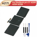 Laetav liitiumaku MacBook Pro 13 2019. aasta mudelitele A2289 A2159 A2338 A2171 S&uuml;learvuti aku 5103mAh koos t&ouml;&ouml;riistadega