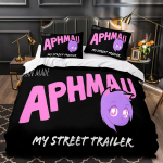 Aphmau voodipesukomplekt &Uuml;heinimese Twin T&auml;iskasvanu Queen King Suurus Kawaii Aphmau Voodikomplekt T&auml;iskasvanu Laste Magamistuba Tekikoti Komplektid 3D Prindiga 035 EU Single(135*200cm)3pcs