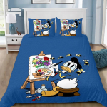 Tekikate Padjap&uuml;&uuml;r Voodipesu Komplekt Naljakas Donald Duck T&auml;iskasvanud Poiss T&uuml;druk Magamistoa Kaunistus Laste Kingitus &Uuml;he Kahekohaline Suur Suurus AU Double(180*210cm)3pcs