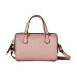 Gucci Klassikaline G-mustriga T&otilde;mblukuga Nahast Mini &Otilde;la-Crossbody K&auml;ekott Naiste k&auml;ekott Roosa-Beež 790130-AAC1Q-5820 Basic Set (Bag+Dust Bag)
