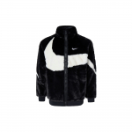 Nike k&otilde;rge kraega lukuga kunstkarusnahast naaritssametist jakk Meeste jakk Must FB7664-010 XS must