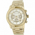 Michael Kors Slim Runway roosakuldse tooniga roostevabast terasest naiste k&auml;ekell MK8077 kuld
