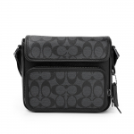 Coach Sullivan 20 Klassikaline Monogramm Metalllogo Reljeefne Klapp-S&otilde;numitooja Kott Meeste kotid Must C9870-QBO3I Basic Set (Bag+Dust Bag)