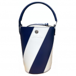 Longchamp &Eacute;pure Logo Eemaldatav &Otilde;larihm Triibulised Metallosad Koppkott Mini Naiste K&auml;ekotid Sinine Valge 10213HCZG34 Basic Set (Bag+Dust Bag)