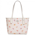 Coach City 23 Snail Print Kaetud L&otilde;uend ja Sile Nahk Kandekott Naiste Kandekotid H&otilde;bedane Kriit Mitmev&auml;rviline CV269-SVCAH Basic Set (Bag+Dust Bag)
