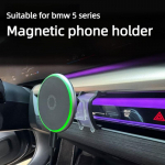 Uus BMW 5. SEERIA i5 G60 2025 2025 2026 jaoks 15W telefoni juhtmevaba laadija magnetiline hoidik aluskatte tarvikud