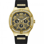GUESS Duke Must Roostevabast Terasest Silikoonist Meeste Kvartsikell GW0641G2 must