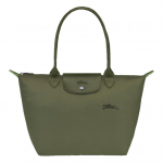 Longchamp Le Pliage Roheline Logo Reljeefne Kl&otilde;ps-T&otilde;mblukuga Sulgemine Nailonist Kandekott Naiste kandekotid Metsaroheline L2605919479 Basic Set (Bag)
