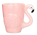 Loominguline roosa flamingoga kruus Kohvitass Reisimiseks m&otilde;eldud kohvitass Keraamilised tassid kohvi, tee ja muude jookide jaoks Roosa flamingoga tass 350ml