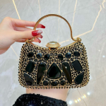 K&auml;eshoitav kott - Peen &otilde;htukott - Prantsuse stiilis teemantidega kaunistatud k&auml;ekott - Naiste kott roheline