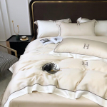 60S Puhas Tencel Hermes stiilis 4-osaline voodipesukomplekt