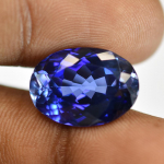 Looduslik 11,85 ct SININE TANZANIIT OVAALNE l&otilde;ige Sertifitseeritud lahtine v&auml;&auml;riskivi Talle/Talle 16.1 mm Approx. sinine