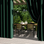 &Uuml;hev&auml;rviline v&auml;likardin Sobiv Veekindel Oxfordi riie Privaatsus Aasadega Kardin Varjualuse Esesise Veranda Pergola Terrassi jaoks 70x120cm-27x47inch&Rod Pocket black