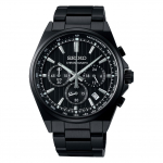 SEIKO SELECTION SBTR037 S-seeria Stopper Kuup&auml;ev T&auml;ielikult Must Roostevabast Terasest [Seiko Kell] Meeste Kell, Patareitoitega Kvarts, Funktsioon, Tahhomeeter,