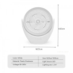 LED ventilaatorilamp USB-laetav konksudega laualamp laeventilaator &otilde;ppe-magamistoa elutoa kontori jaoks mitme stsenaariumi kasutamise ventilaator White-Cool white