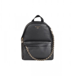 Michael Kors MK Slater &Uuml;hev&auml;rviline Minimalistlik T&auml;hem&auml;rgi Logo Punutud Keti Nahast Seljakott Naiste seljakott Must 30T0G04B1L-BLACK Basic Set (Bag+Dust Bag)