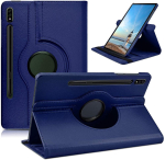 Samsung Tab S10 FE Plus 13.1 &uuml;mbrise kate 360 kraadi p&ouml;&ouml;rleva PU-nahast alusega Coque Galaxy Tab S10 FE Plus 13.1-tollise &uuml;mbrise jaoks S10FE Plus 13.1inch tumesinine