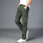 T&ouml;&ouml;p&uuml;ksid Meeste vabaaja p&uuml;ksid Straight Tube Slim Fit Pure Cotton Multi Bag meeste p&uuml;ksid 28 pruun
