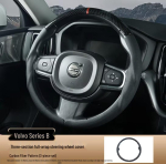 Universaalne kolmeosaline t&auml;iskattega rooliratta kate Volvo XC40, XC60, XC90, S60, S90 jaoks 38 cm black