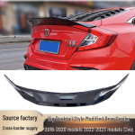 Suur r&otilde;hkkontrolliga tagatiib 10. p&otilde;lvkonna Civicu jaoks (16-24) & 11. p&otilde;lvkonna Civic - JDM-stiil, puurimist ei vaja 10th Gen Civic Tail - Unpainted red