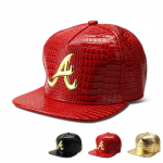 Moodne PU Krokodillinahast Hip Hop M&uuml;ts Meestele Naistele Rap Snapback M&uuml;ts T&auml;hega Lame Pesapalli M&uuml;ts Meestele Kuldne Isa Trucker M&uuml;ts 56-58CM punane