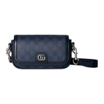 Gucci Double G Eemaldatav Reguleeritav &Otilde;larihm Supreme L&otilde;uend Mini Crossbody Kott Meeste kotid Sinine 795466-2ZGMN-8441 Gift Set(Basic Set+Box+Shopping Bag)