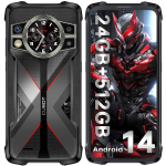 CUBOT Kingkong 9 vastupidav nutitelefon, 24GB+512GB nutitelefon 10600mAh/33W, 120Hz 6.58 FHD+, 100MP+24MP &ouml;&ouml;n&auml;gemine, 1.35&rdquo; miniekraan/IP68/OTG/NFC must