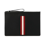 Bally Klassikaline Punavalge Triibuline Praktiline Suure Mahutavusega K&auml;ekott Nahast Rahakott Sidur Meeste k&auml;ekotid Must 6238961 Basic Set (Bag+Dust Bag)