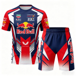 Meeste Red Bull Racing spordir&otilde;ivaste komplekt Hingav Kiiresti kuivav T-s&auml;rk + L&uuml;hikesed p&uuml;ksid XXS