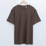 Lihtsa disainiga meeste puuvillane vabaaja T-s&auml;rk l&uuml;hikeste varrukatega, slim-fit, t&auml;navamood, suvine mood T-s&auml;rk S pruun