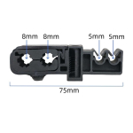 8mm 5mm neljaauguline auto &scaron;assii klamber toru kinnitus &otilde;litoru piduritoru eraldusklemm must toru hoidik 2 tk palju black