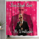 Hippie Hip Hop Pop Hr. Pitbull &Uuml;tleb Ole &Otilde;nnelik Du&scaron;ikardin Vannitoa Dekoor 165X180cm red