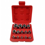14 tk naissoost E-Torx t&auml;htpadrunite komplekt karbiga 1/4, 3/8, 1/2 tolli. V&auml;lispeaga Torx-v&otilde;tmete komplekt E4-E24 Momentv&otilde;tmete komplekt