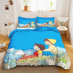 Heidi Voodipesukomplekt Anime, Kodu Magamistoa Mugavus P&otilde;hjamaade Pol&uuml;estermaterjal, Sobib Lastele ja T&auml;iskasvanutele, 3-osaline Komplekt 135x200cm