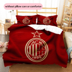 AC Milan logo Muster Voodipesu Kodukaunistus S&uuml;nnip&auml;evakingitus (1 * tekikott + 2 * padjap&uuml;&uuml;ri, ilma s&uuml;damikuta) 135x200cm